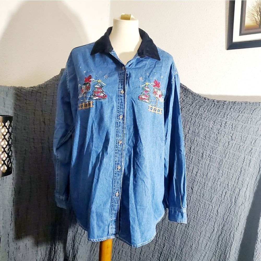 Basic Edition VTG Christmas Shirt Size XL